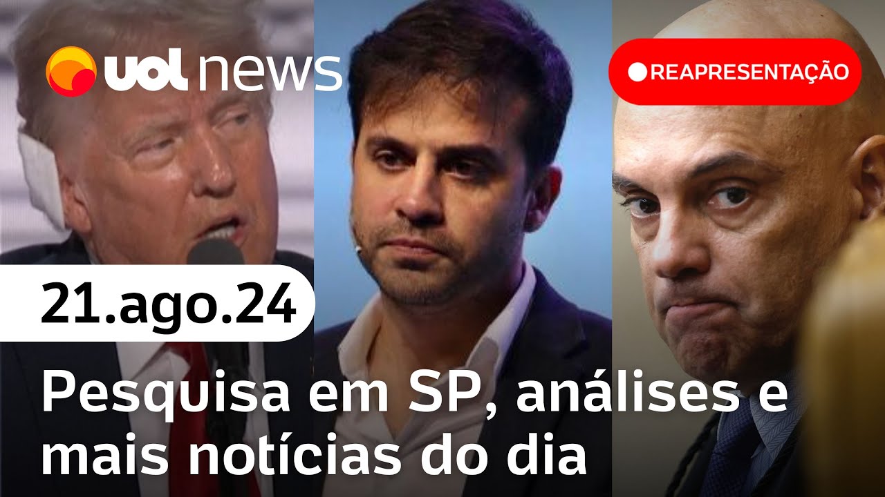 Boulos lidera e Nunes é o 2º em SP; Marçal está 3º; ex-assessor de Moraes | Reapresentação UOL News