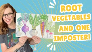 Root Vegetables in Watercolor - A Fun Sketchbook Page