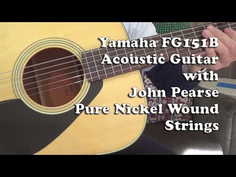 Guitar Demo: Yamaha FG151B Acoustic Guitar Review with John Pearse Pure Nickel Wound Strings