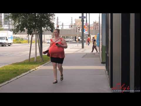 walking outside bra-less - lilydreamboobs