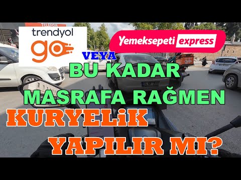 TRENDYOL GO veya YEMEKSEPETİ KURYESİ OLUNUR MU - MASRAFLARA RAĞMEN #motovlog #motokurye #yemeksepeti