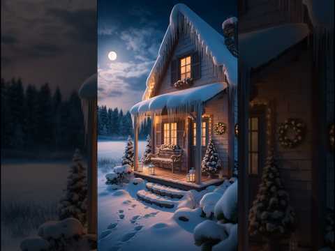 Moonlit Cottage — przytulne wnętrze i czarujący taras #dommarzeń #relaks #eleganckiedomy #dom #śnieg
