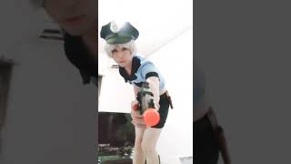 バイオハザード風、ショートミニスカコス動画(⌒▽⌒)