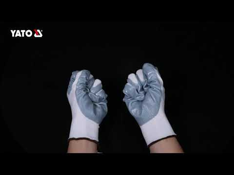 Перчатки рабочие YATO бело-серые, размер 10 (YT-7474)