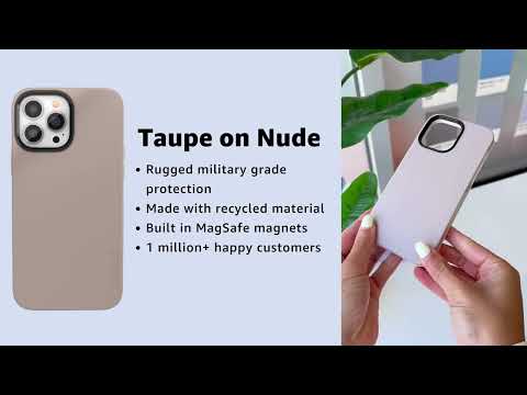 CASELY Taupe on Nude | Solid Beige Color Minimalist iPhone Case - Bold + MagSafe Collection