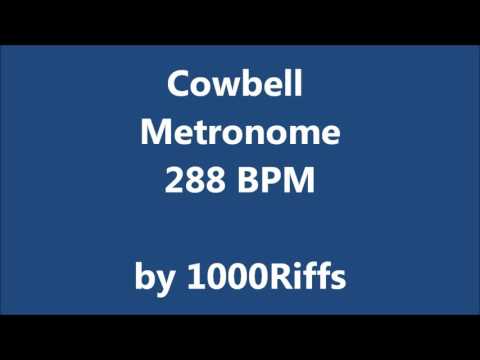 Cowbell Metronome 288 BPM - Beats Per Minute