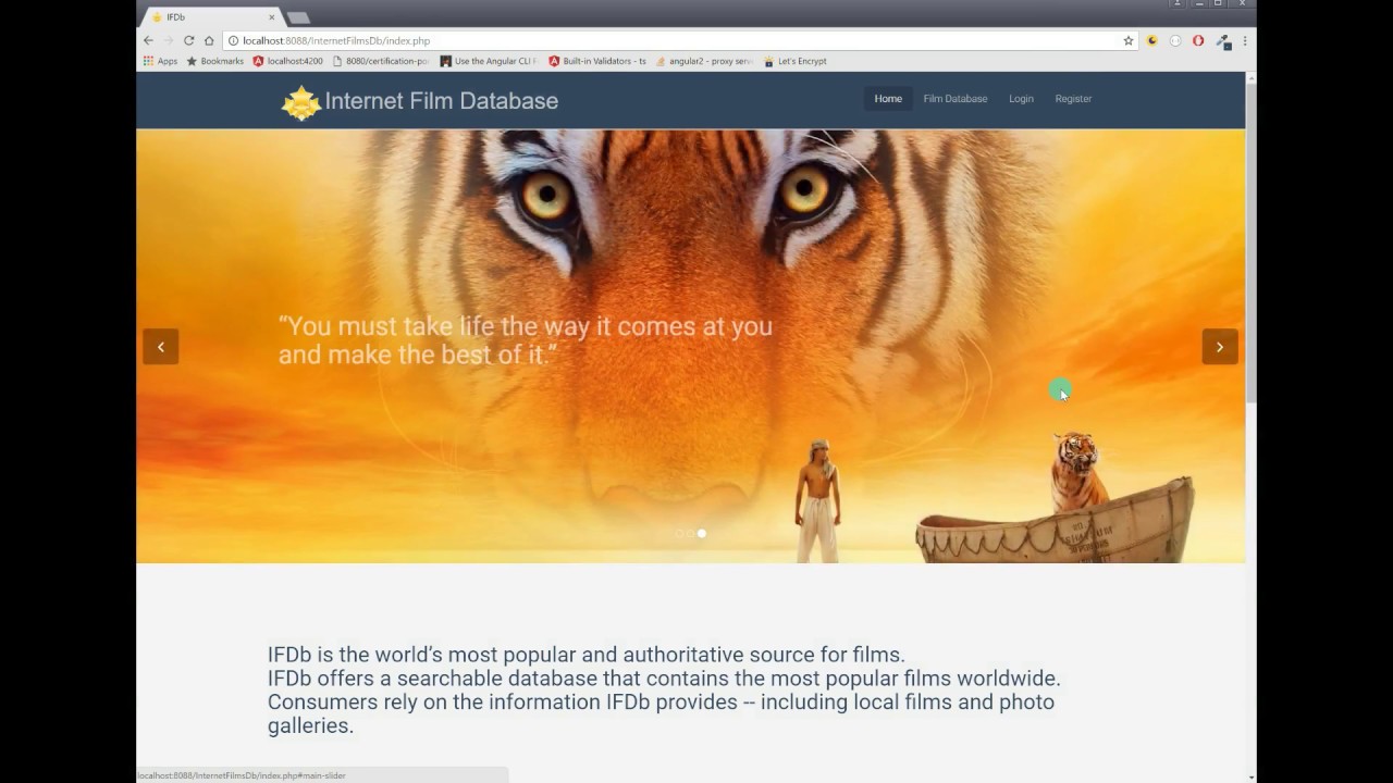 Single-Page Web Application (using PHP, JQuery, HTML, Bootstrap, and MySQL in third normal form)