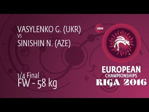 1/4 FW - 58 kg: N. SINISHIN (AZE) df. G. VASYLENKO (UKR), 5-0