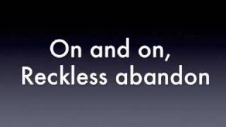 Blink-182 - Reckless Abandon [Lyrics]