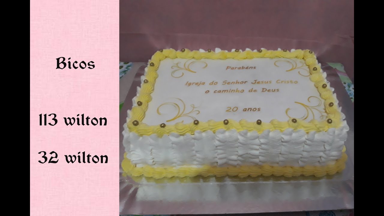 Watch Now Bolo para igreja | Bico 113 wilton | Chantilly Amarelo e branco | Bico 32 wilton. Bolo para igreja | Bico 113 wilton | Chantilly Amarelo e branco | Bico 32 wilton.