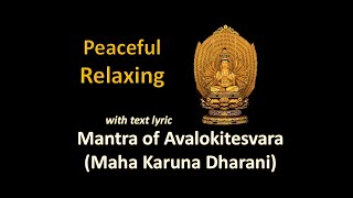 Download lagu Mantra of Avalokitesvara (Maha Karuna Dharani)  Peaceful and relaxing with lyrics mp3