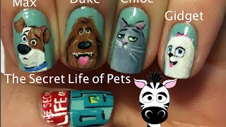 The Secret Life of Pets Nail Art Design Tutorial | Meet My Pets