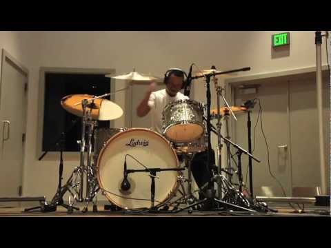 AwolNation and Tony Royster Jr. working on a song in Redbull Studios