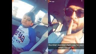 Bilal Saeed on ride with son Ahad bilal