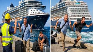 Last-Minute Chaos: Cruise Pier Runners Getting Left Behind Caught on Camera