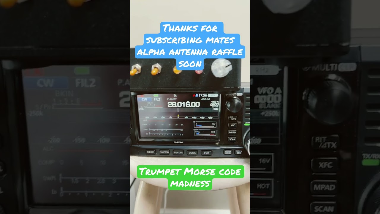 Morse Code Madness - Trumpet style #hamradio #antenna #pota #fun #parksontheair #trumpet
