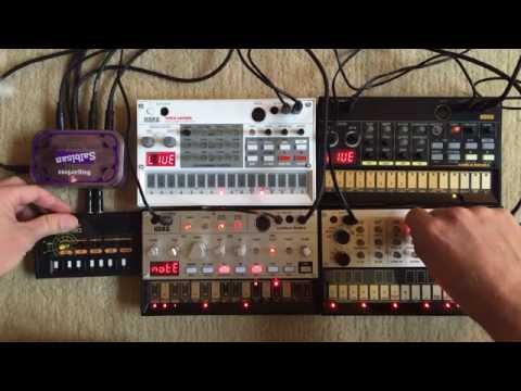 KORG Volca Bass, Beats, Keys, Sample & Monotron | TECHNO Jam #02