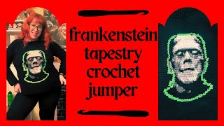 Making a Frankenstein tapestry crochet jumper