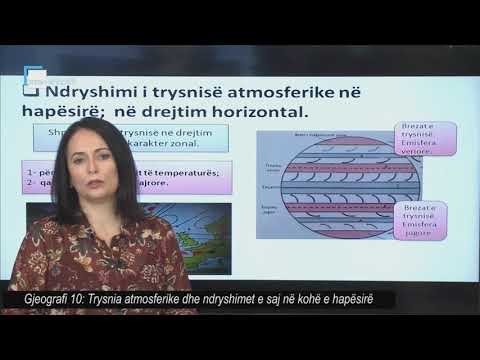 Gjeografi 10 - Trysnia atmosferike dhe ndryshimet e saj në kohë