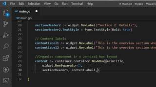 Creating Structured Headers and Titles with Fyne in Go