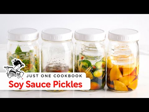 How to Make 4 Easy Soy Sauce Pickles (Recipe) 4種類の簡単醤油漬け (レシピ)