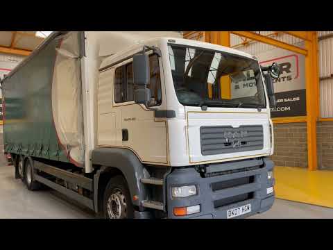 New In Stocklist For Sale: MAN TGA 26.320 DRAWBAR SPEC 26 TONNE CURTAINSIDER – 2007 – DK07 HGM