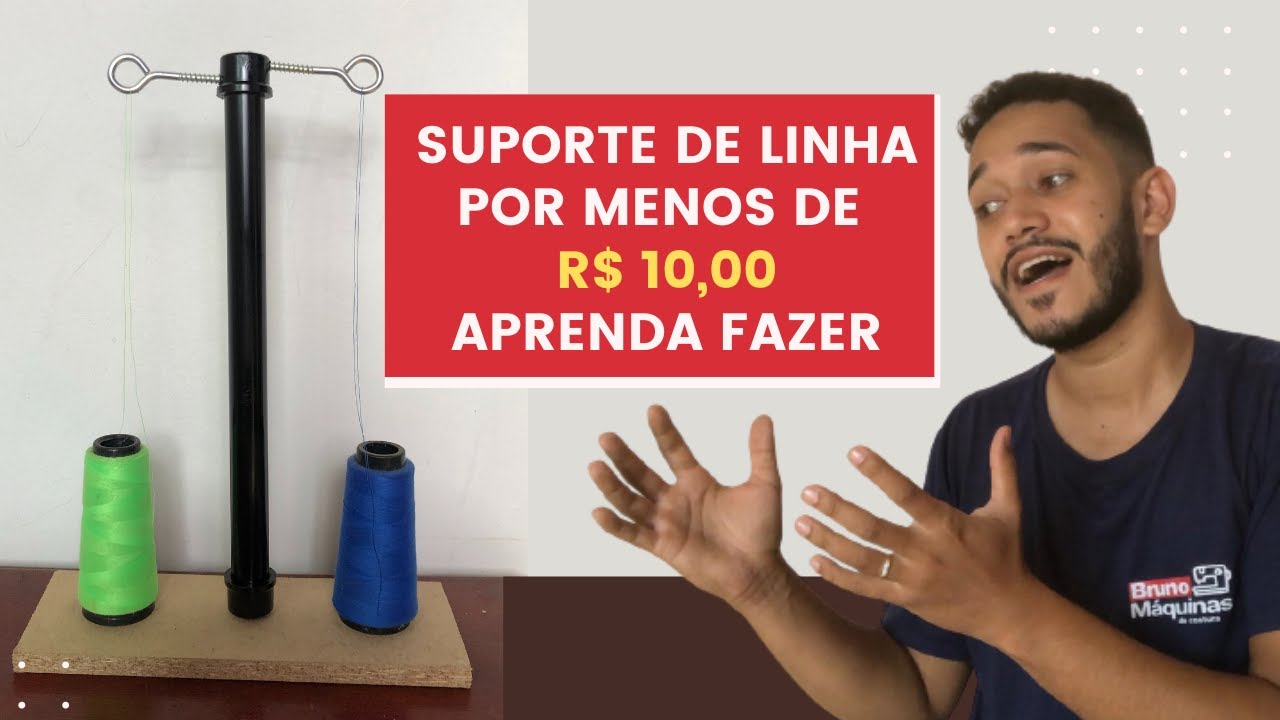 Como fazer suporte de linha para máquina de costura de pvc por menos de 10,00 - Porta fio porta cone