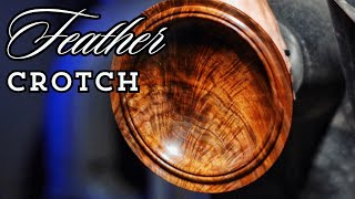 Woodturning | Feathered walnut bowl from an eBay blank | ASMR