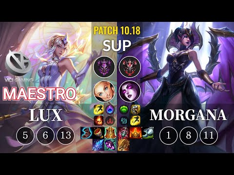 VG Maestro Lux vs Morgana Sup - KR Patch 10.18