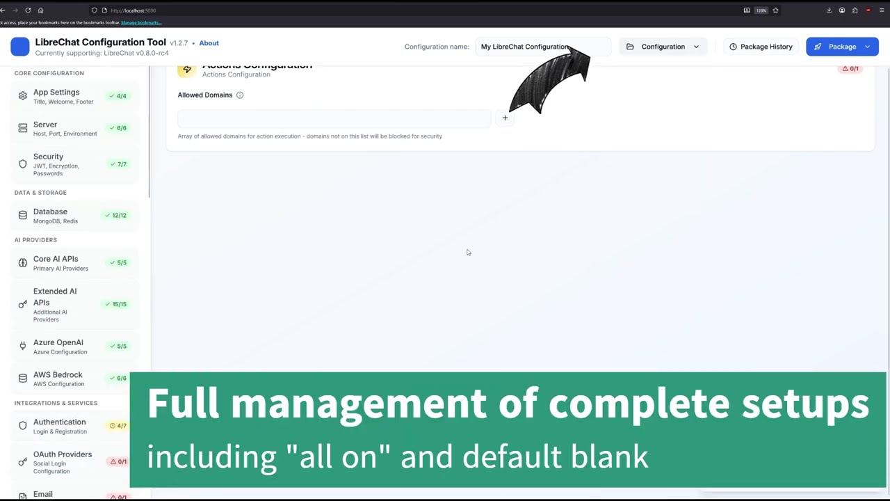 LibreChat Configuration Tool Demo