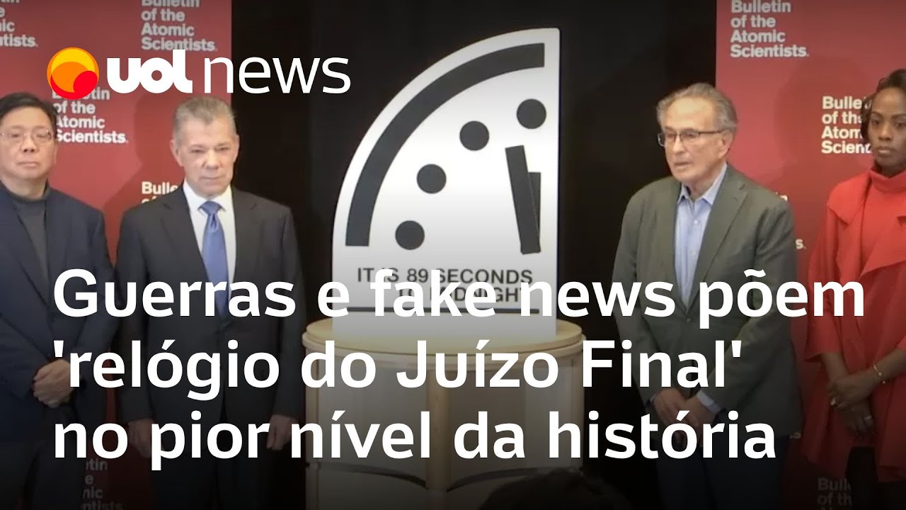 Relógio do Juízo Final é ajustado e humanidade está mais perto do fim, diz Sakamoto