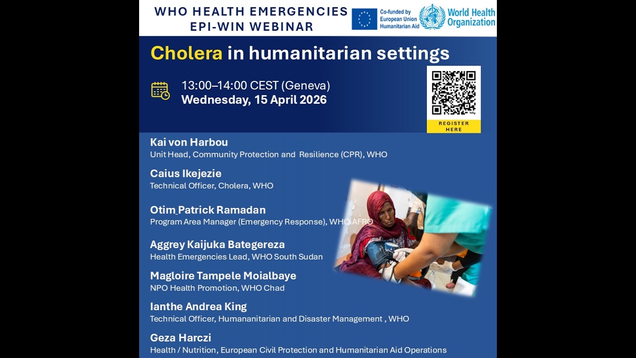 WHO EPI-WIN: Le choléra dans les contextes humanitaires