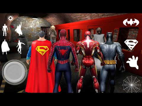 Playing As Superman, Ironman, Spiderman & Batman In Granny 3 
