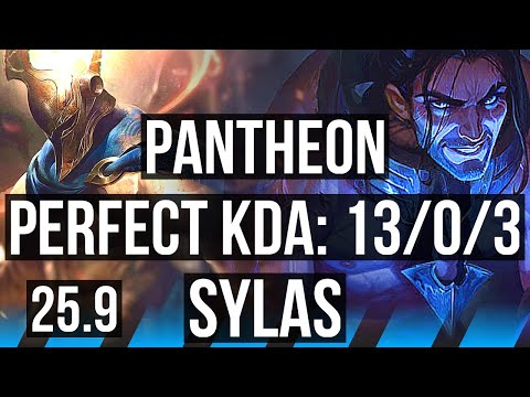 PANTHEON vs SYLAS (MID) | 13/0/3, Legendary | NA Grandmaster | 25.9