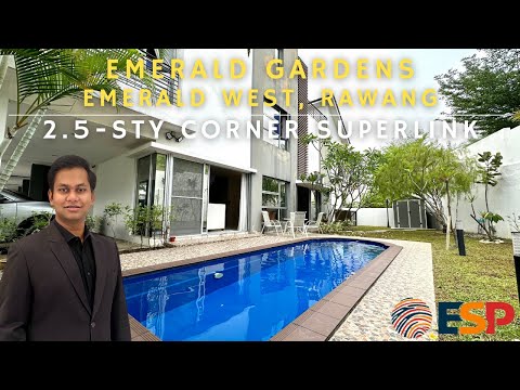 SOLD! -  Emerald Gardens @  Emerald West Rawang | 2.5-Sty Corner Superlink w Private Pool