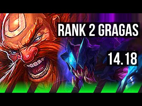 GRAGAS vs REK'SAI (JGL) | Rank 2 Gragas, 8/2/12, Godlike | TR Challenger | 14.18