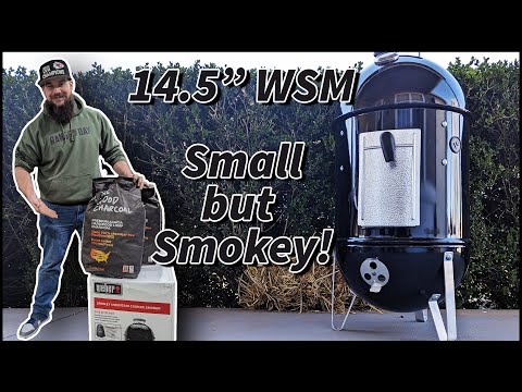 Weber Smokey Mountain 14.5" Small Package, BIG SMOKE. Pulled Pork Cook!