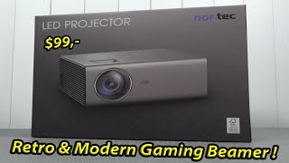 $99,- Budget Nor-Tec LED Beamer Retro Emulation & Modern Gaming Solution 😲