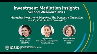 Investment Mediation Insights II: Managing Investment Disputes: The Domestic Dimension