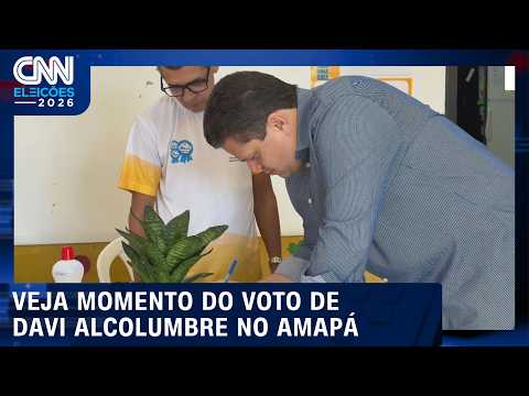 Presidente do Senado, Davi Alcolumbre, vota no Amapá | CNN ELEIÇÕES