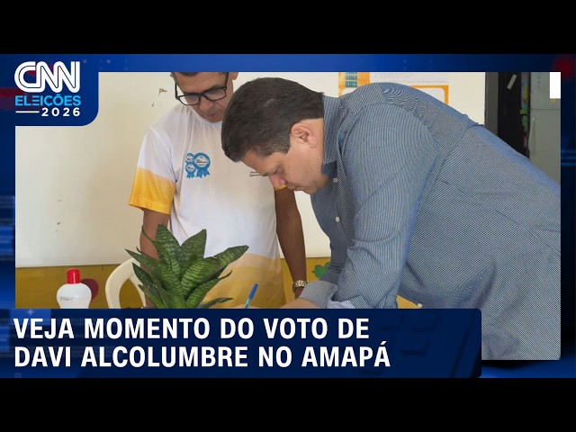 Presidente do Senado, Davi Alcolumbre, vota no Amapá | CNN ELEIÇÕES