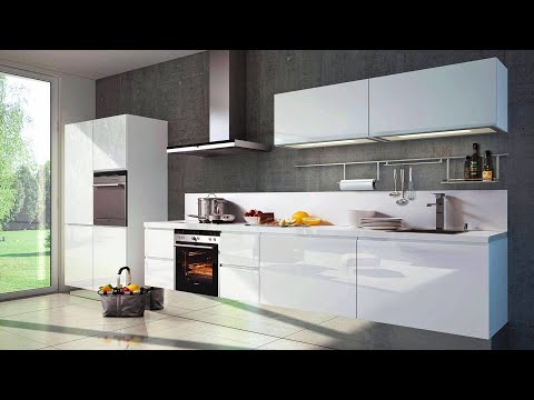 White Modular Kitchen Design Ideas 2020 | Modern Kitchen Cabinet Designs in White Colour