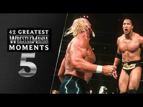 “Hollywood” Hogan hulks up against The Rock | WrestleMania X8: 42 Greatest WrestleMania Moments