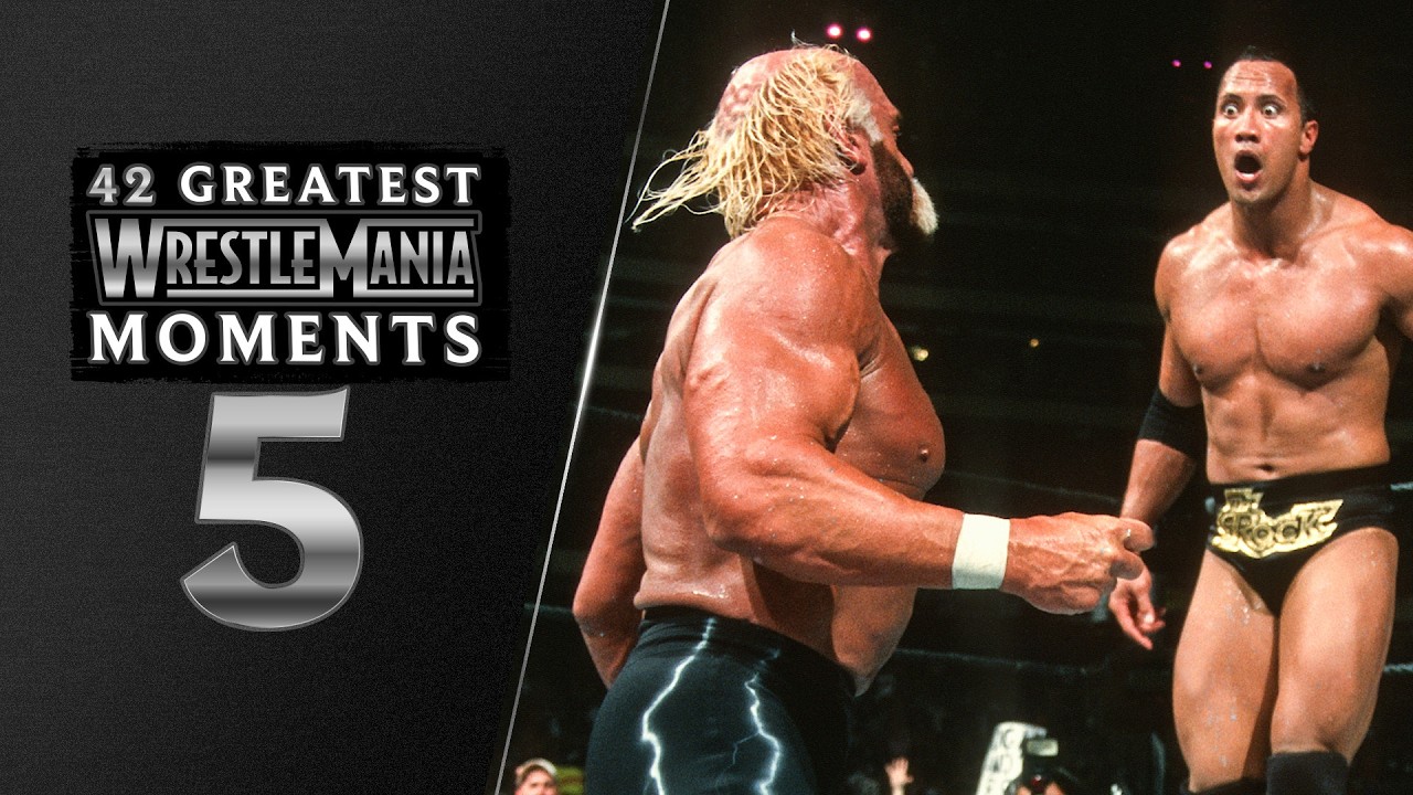 “Hollywood” Hogan hulks up against The Rock | WrestleMania X8: 42 Greatest WrestleMania Moments