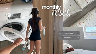 MONTHLY RESET | grocery haul, deep clean, declutter & selfcare