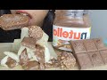 ASMR NUTELLA ROLLS CHOCOLATE PARTY Ferrero Rocher Mukbang