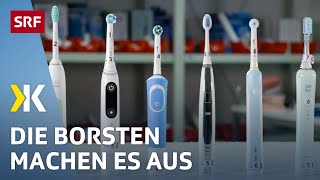 Elektrische Zahnbürste im Test: Abgerundete Borsten schonen Zahnfleisch | 2020 | Kassensturz | SRF