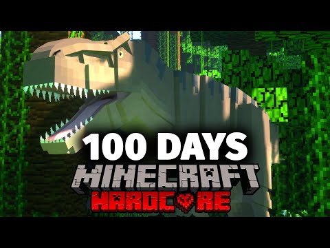 I Survived 100 Days Hardcore Minecraft in Jurassic Park and this is What Happened