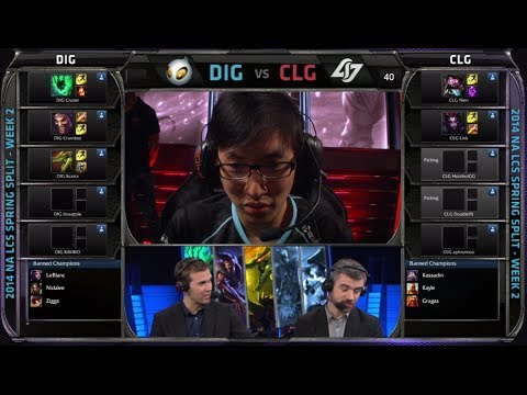 Dignitas vs CLG | 2014 NA LCS Spring split S4 W2D2 G4 | CLG vs Dignitas full game HD | DIG vs CLG
