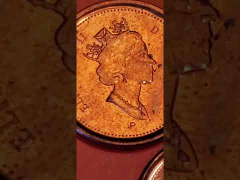 2003 P 🇨🇦 Magnetic Canadian penny.Old and New Portrait.